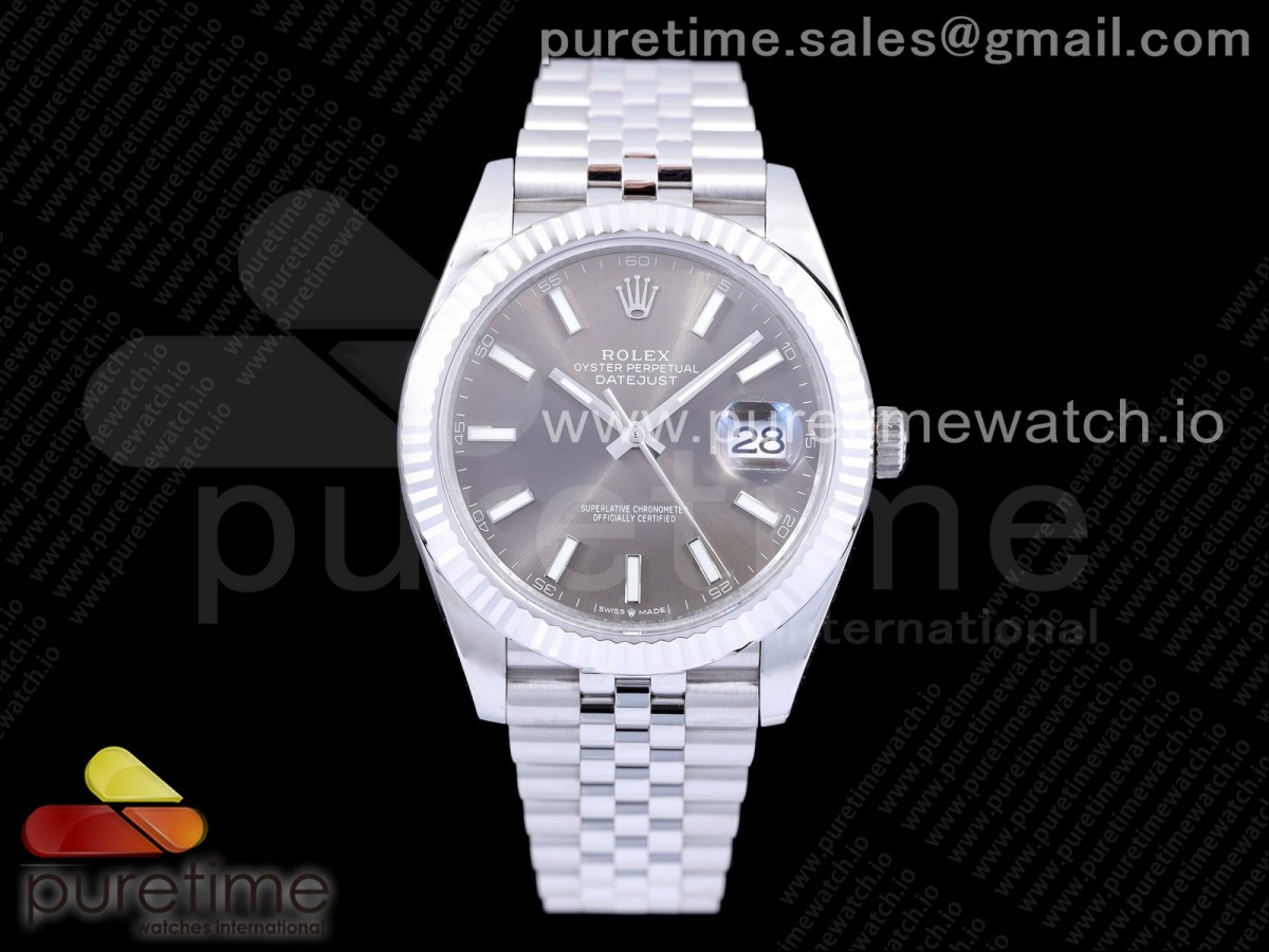 ARF 롤렉스 뉴 데이저스트41 그레이다이얼 쥬빌레브레이슬릿 New DateJust 41 126334 ARF 1:1 Best Edition 904L Steel Gray Dial on Jubilee Bracelet A2824