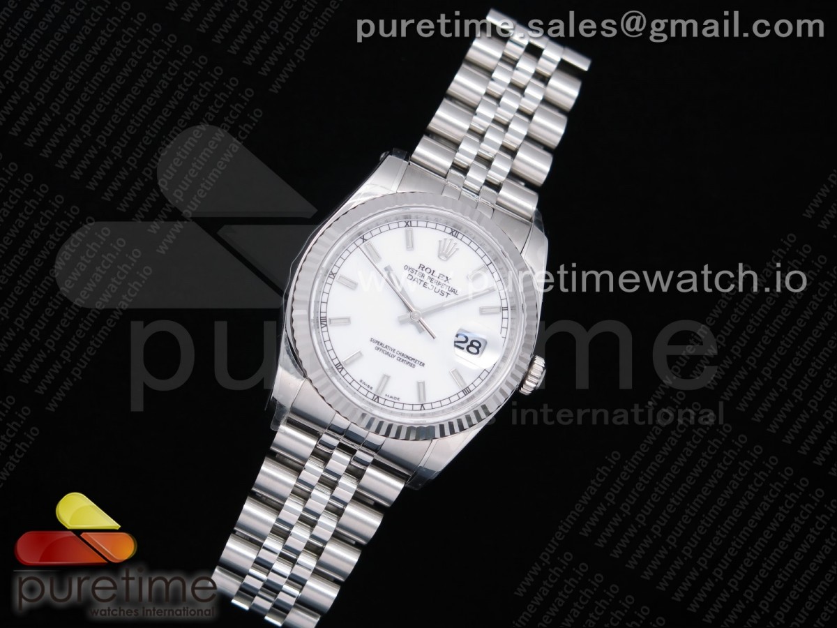 ARF V3 롤렉스 데이저스트36 화이트다이얼 쥬빌레브레이슬릿 DateJust 36 SS 116234 ARF 1:1 Best Edition 904L Steel White Dial on Jubilee Bracelet SH3135 V3