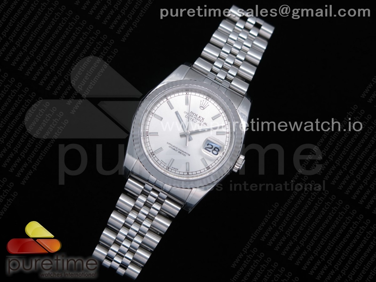 ARF V3 롤렉스 데이저스트36 실버다이얼 쥬빌레브레이슬릿 DateJust 36 SS 116234 ARF 1:1 Best Edition 904L Steel Silver Dial on Jubilee Bracelet SH3135 V3