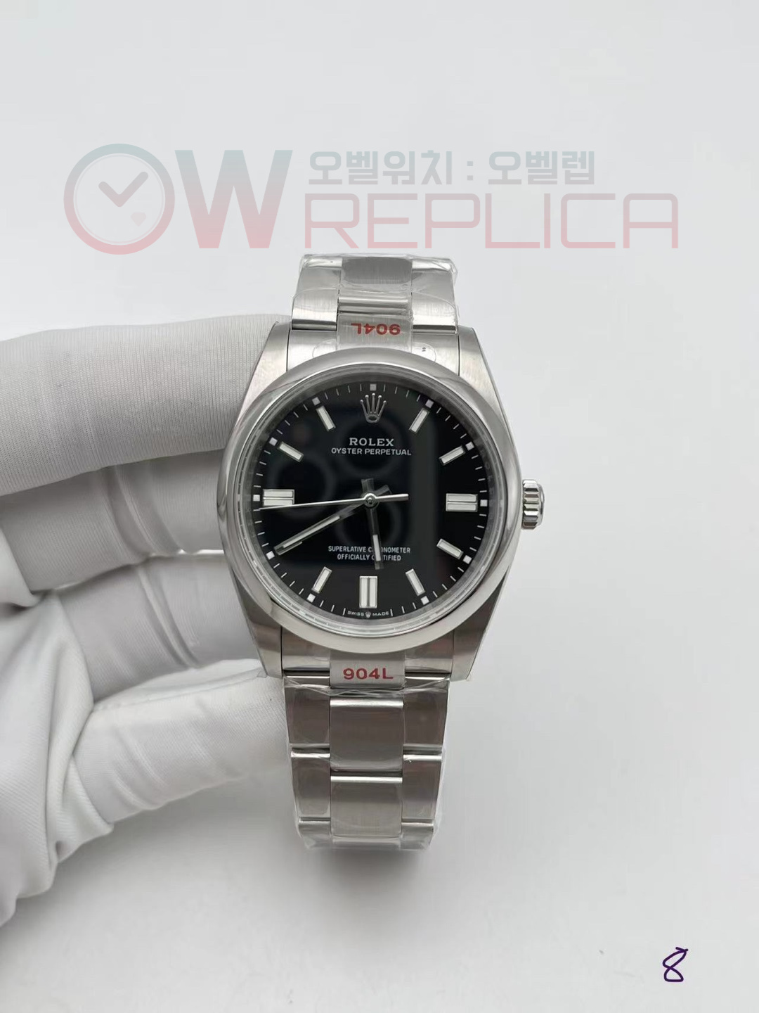 (당발) EWF 롤렉스 오이스터 퍼페츄얼 36MM 블랙다이얼 스틸브레이슬릿