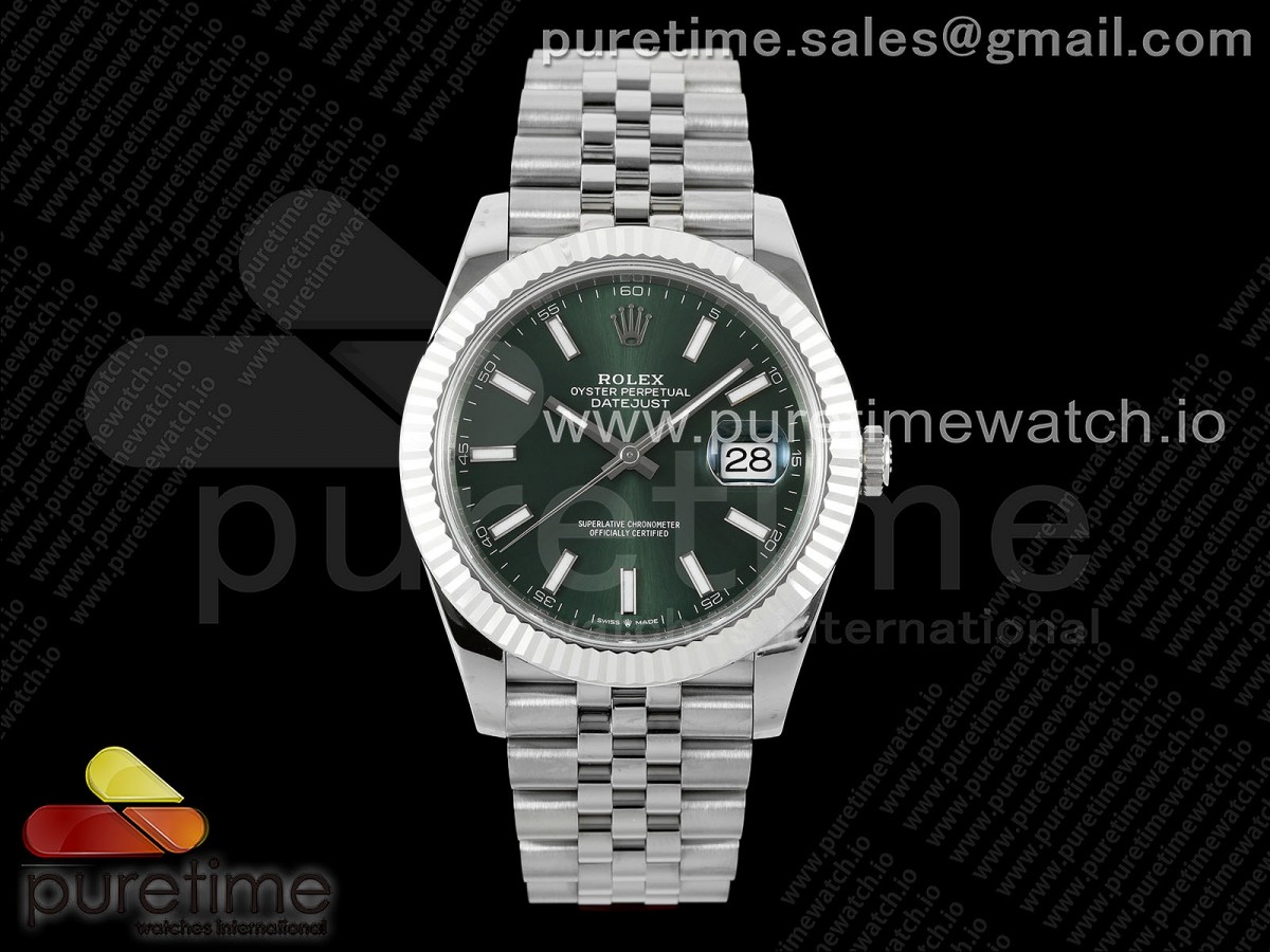 (NEW) VSF 롤렉스 데이저스트41 그린다이얼 쥬빌레브레이슬릿 DateJust 41 126330 904L SS VSF 1:1 Best Edition Green Dial on Jubilee Bracelet VS3235