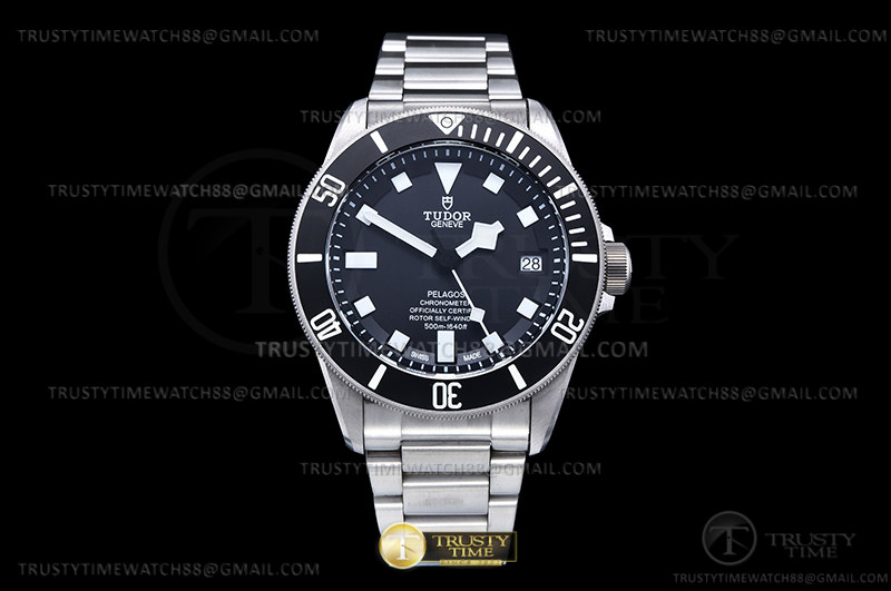 XF V5 튜더 펠라고스 티타늄 블랙다이얼 스틸브레이슬릿 Tudor Pelagos Titanium TI/TI Black XF V5 Asia 2824