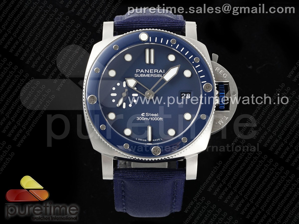 TTF 파네라이 섭머저블 44미리 PAM1289 블루다이얼 블루나일론스트랩 PAM1289 V TTF 1:1 Best Edition Blue Dial on Blue Nylon Strap A900