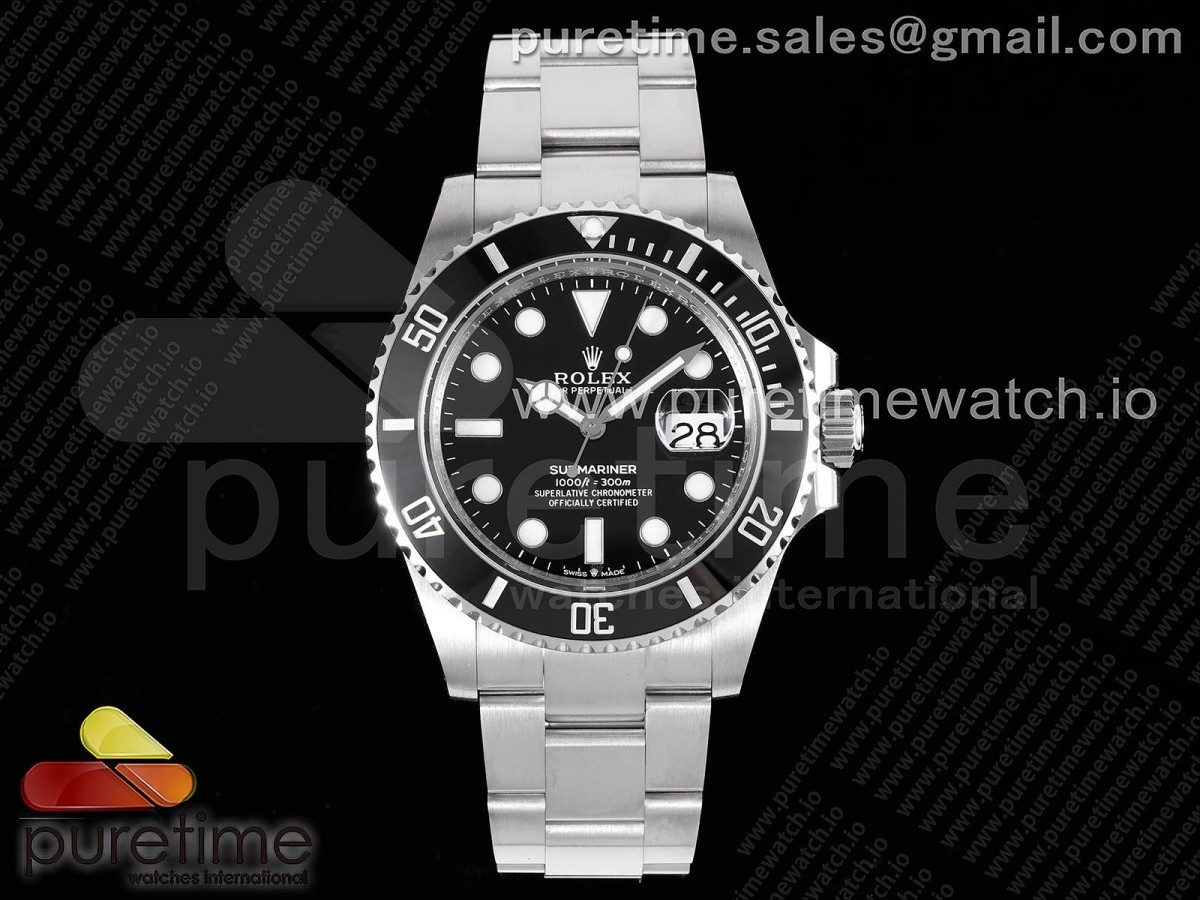 JVSF 롤렉스 신형 서브마리너 그린인서트 블랙다이얼 스틸브레이슬릿 Submariner 41mm 126610 LN Black Ceramic 904L Steel JVSF 1:1 Best Edition A3235