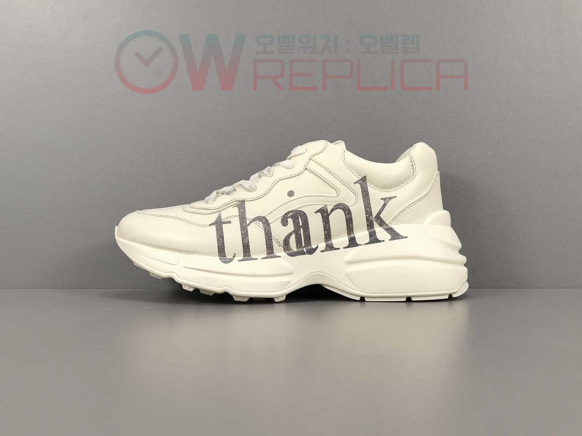 구찌 라이톤 think/thank 로고 스니커즈 636343 A9L00 9522