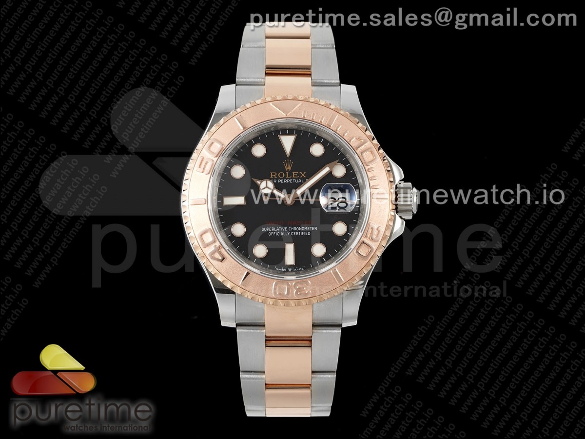 KF 롤렉스 요트마스터 로즈골드 포금 콤비 블랙다이얼 스틸브레이슬릿 Yacht-Master 126621 KF 1:1 Best Edition RG Wrapped Black Dial on SS/RG Bracelet VR3135