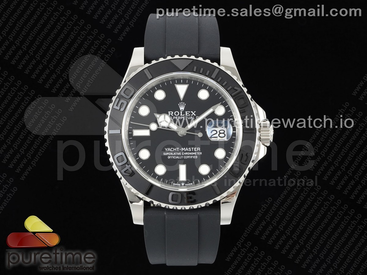 CLEANF 클린공장 롤렉스 요트마스터 블랙세라믹베젤 블랙다이얼 오이스터플렉스스트랩 Yacht-Master 42mm 226659 Clean 1:1 Best Edition 3D Black Ceramic Bezel on Oysterflex Strap VR3235