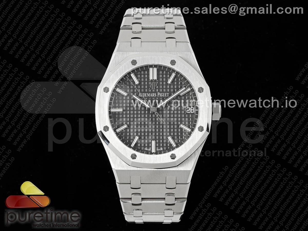 APSF 오데마피게 로얄오크 15500 그레이다이얼 스틸브레이슬릿 Royal Oak 41mm 15500 SS APSF 1:1 Best Edition Gray Textured Dial on SS Bracelet A4302 Super Clone