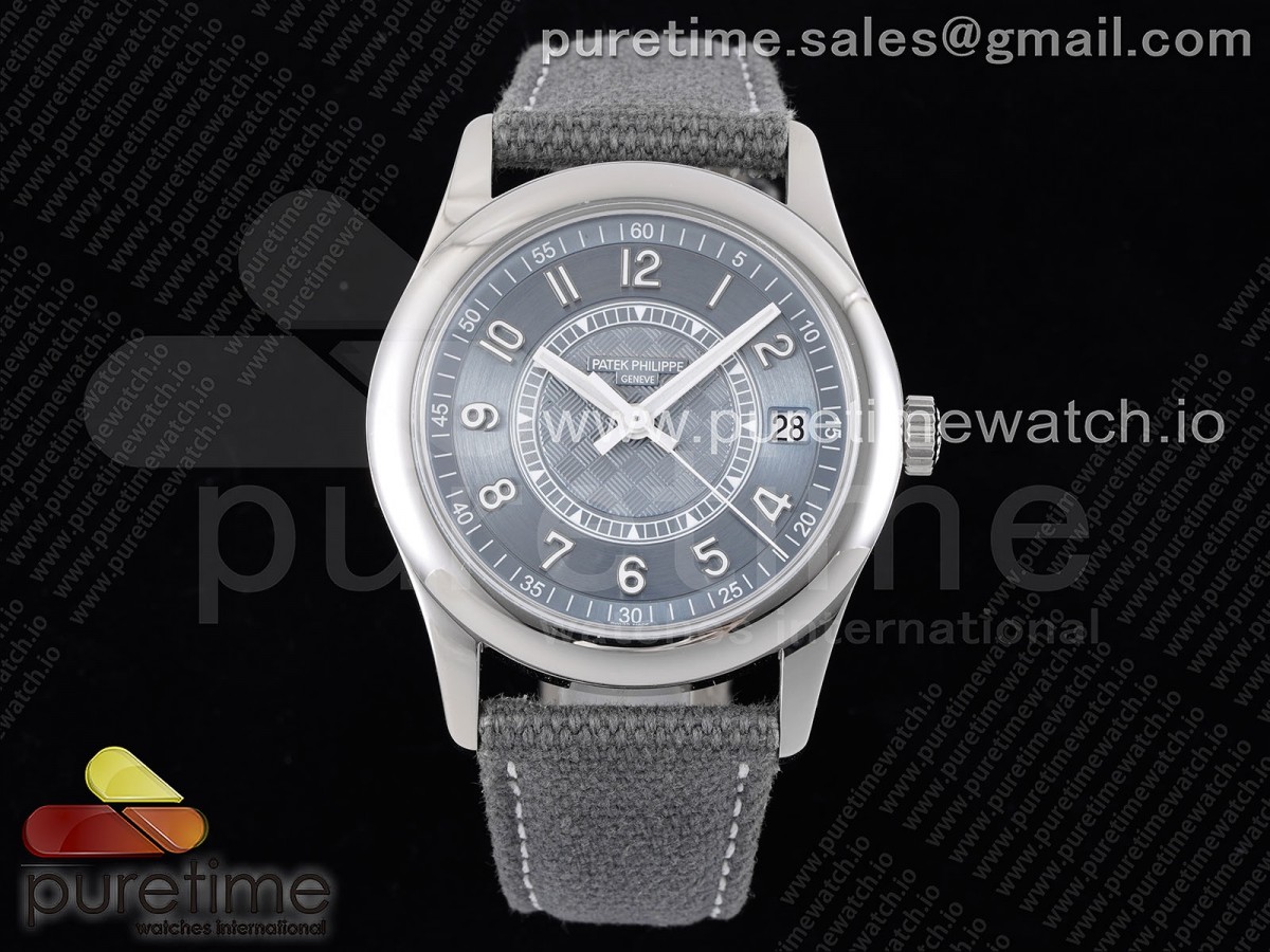 PPF 파텍필립 칼라트라바 6007A 블루다이얼 그레이나일론스트랩 Calatrava 6007a PPF 1:1 Best Edition Blue Dial on Gray Nylon Strap 324CS