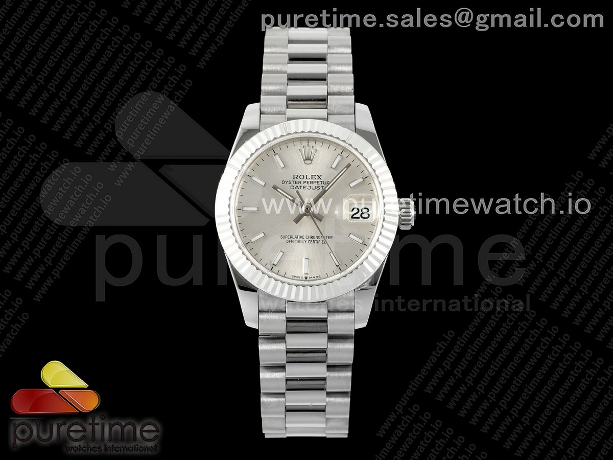 GMF 롤렉스 데이저스트 레이디 31미리 실버다이얼 프레지던트스틸브레이슬릿 DateJust 31 Ladies 278289 GMF Silver Stick Dial on SS President Bracelet A2824