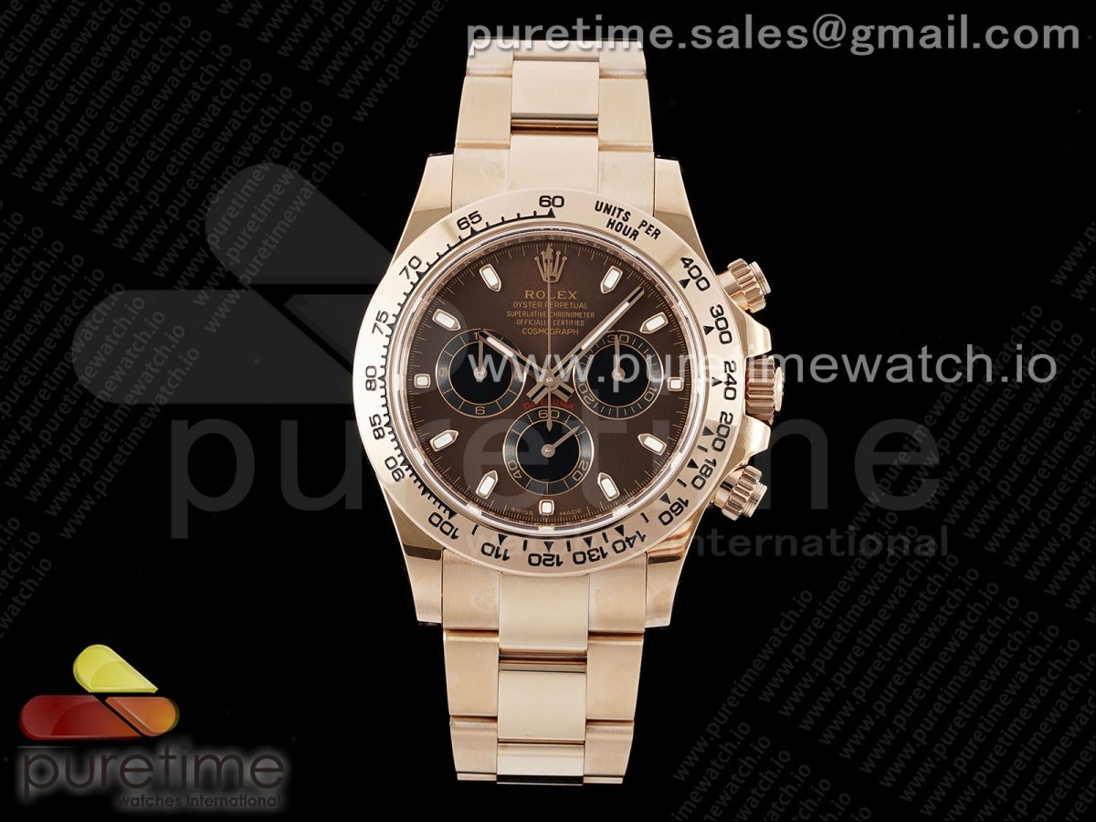 BTF 롤렉스 데이토나 로즈골드 브라운다이얼 스틸브레이슬릿 Daytona 116505 BTF 1:1 Best Edition Brown Dial on RG Bracelet SA4130